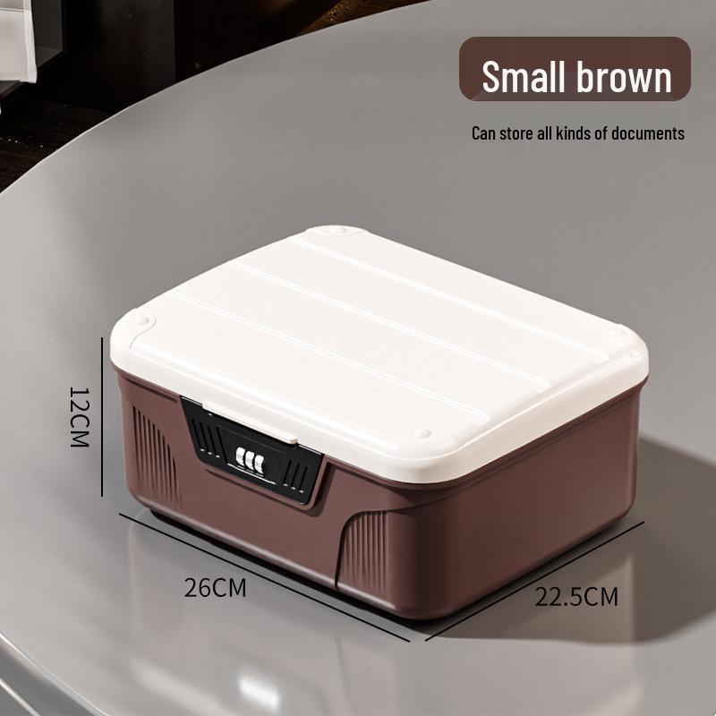 Large Capacity Dustproof Password Storage Box with Lid & Lock for Home & Bedroom