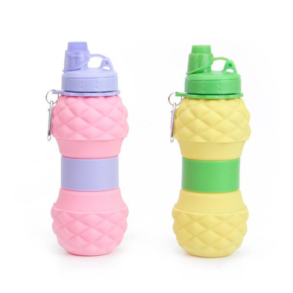 Foldable Pineapple Sport Bottle Fruit Shape Collapsible Water Bottles  Children