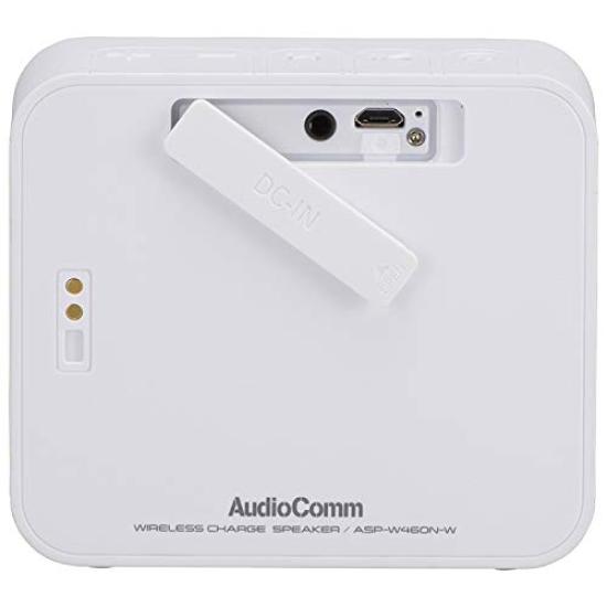 OHM AudioComm Bluetooth Wireless Speaker Wireless & Charger, White, ASP-W460N-W, 03-3189