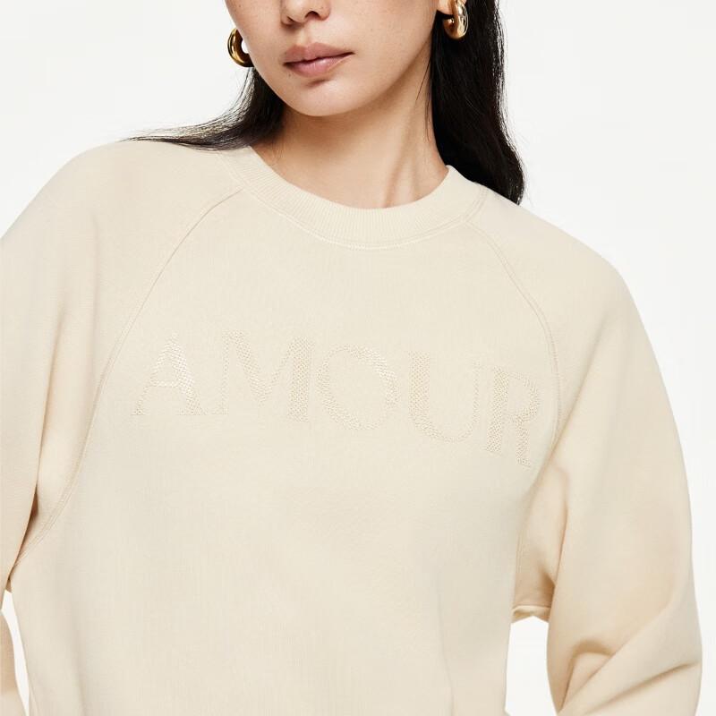 ONLY Women's Loose Fit Letter Graphic Short Sweatshirt