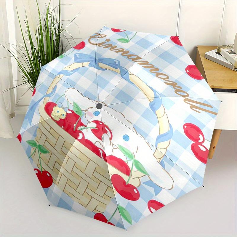 

Cinnamoroll,Basket Automatic Umbrella-Foldable, Durable 8-Bone Design, Compact and Stylish, Great for Camping, Halloween, Christmas, Mother