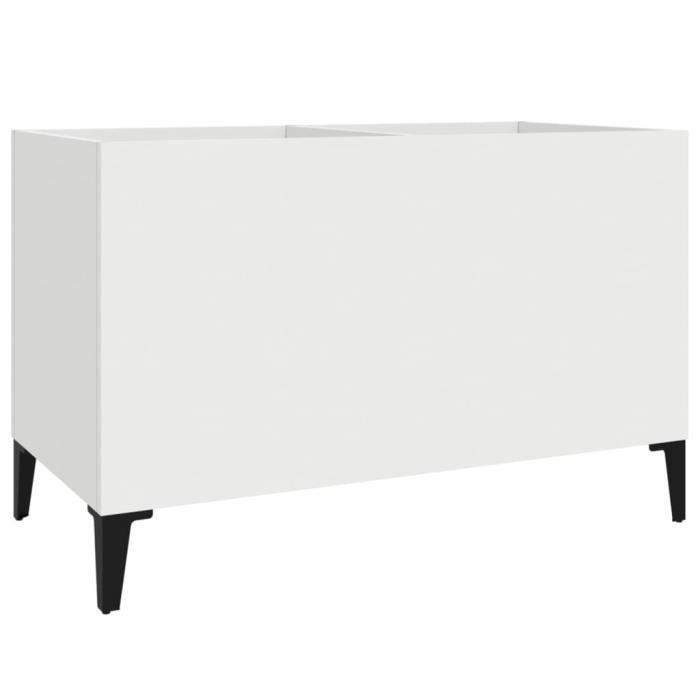 VidaXL Armoire à disques blanc 74,5x38x48 cm bois d'ingénierie 831965