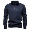 Herren Casual Fleece Pullover Herbst Winter Strickwaren Halber Reißverschluss Gestrickte Pullover Herren