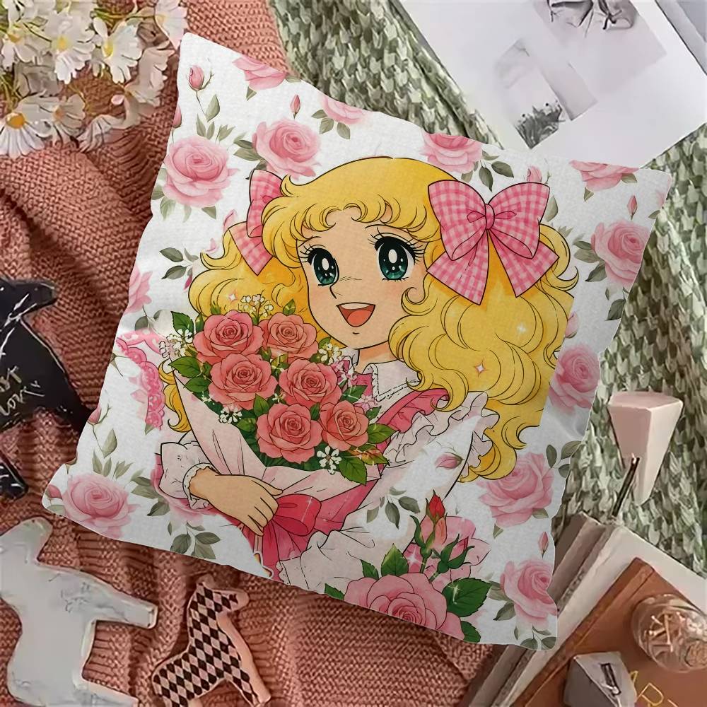 Anime Ccandy Candy Cushion Cover Inches Farmhouse Decor Home Throw Pillow Covers for Couch Decorations