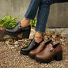 Women's Low Heel Thick Block High Heels Comfortable Slip Loafers Business Work Ankle Boots Boots for Women with Heel Sexy