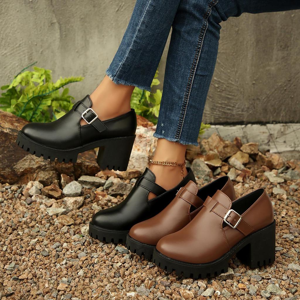 Damen Niedriger Absatz Dicke Blockabsätze Hohe Absätze Bequeme Slip-Loafer Business Arbeit Knöchelhohe Stiefel Stiefel für Damen mit Absatz Sexy