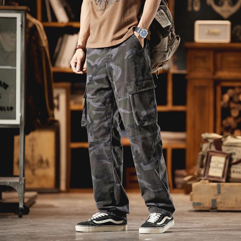 

Летний мужской комбинезон брюки с большим карманом спортивные выстиранные камуфляжные брюки ретро спортивный кэжуал 38 темно-серого