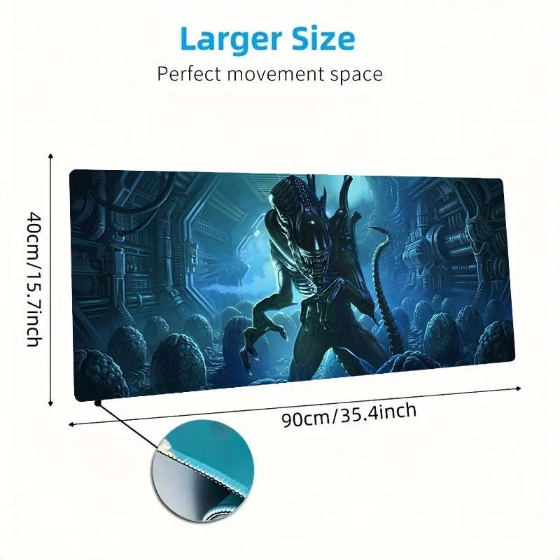 Alien Large Size Mouse Pad Large Gaming Table Cushion Nonslip Laptop Tablet Big Mousepad Xxl Mat Mini Pc Playmat With Lock Edge