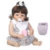 22inch Lovely Silicone Realistic Reborn Baby Girl Doll Model Blue Eyes Gift
