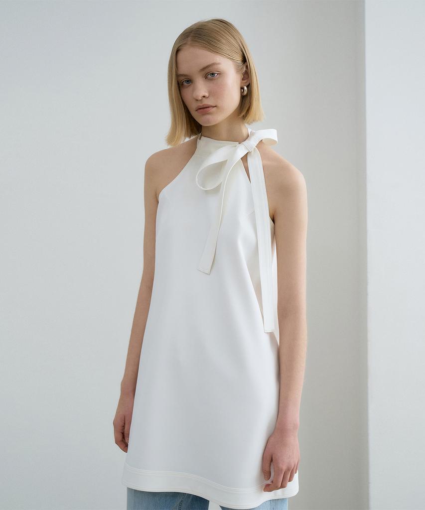Rene J Ribbon Halter Neck Dress