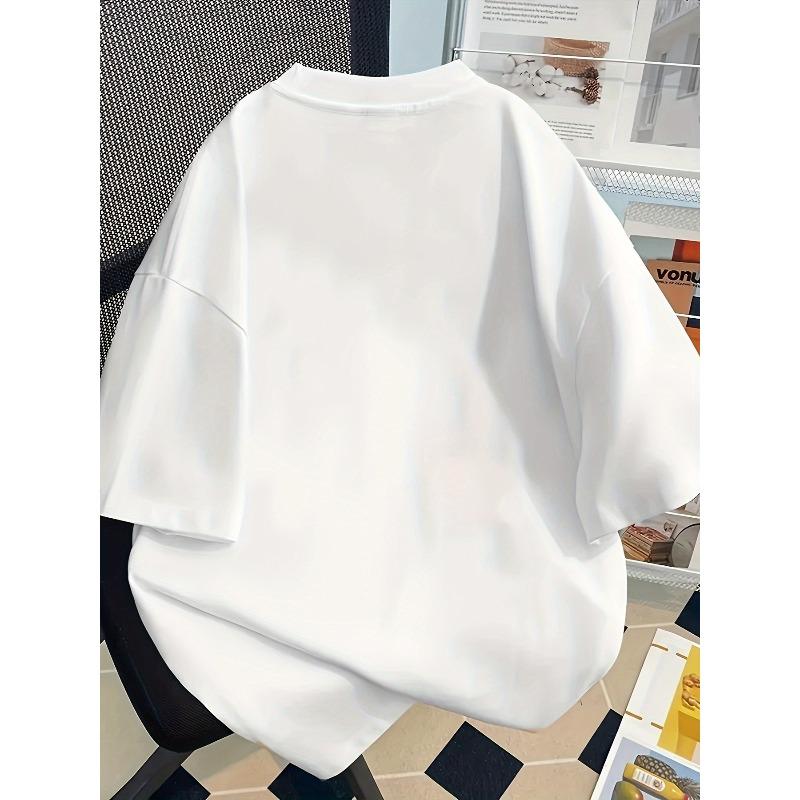 Cute Fun Printed Short Sleeve T-Shirt for Women Summer New Round Neck Pullover Top Summer