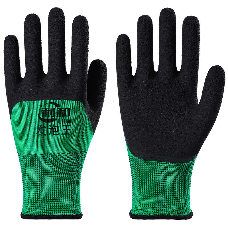 

1 шт. Садовые перчатки, дышащие, водонепроницаемые, устойчивые к проколам, износостойкие, удобные, покрытые латексом рабочие перчатки зелёный