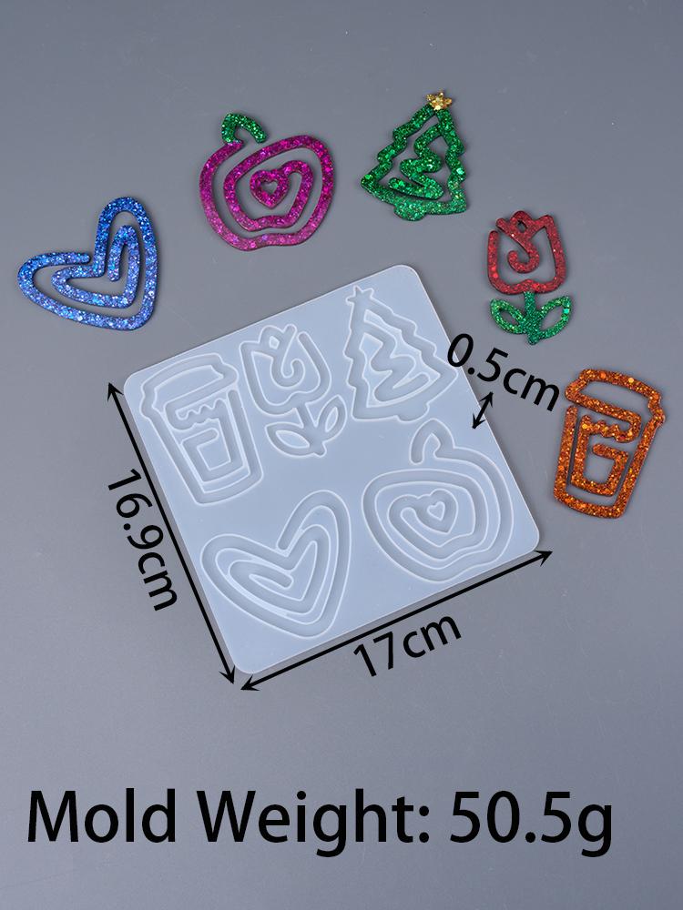 DIY Crystal Epoxy Resin Bookmark Silicone Mold Christmas Tree Paperclip Holder Mirror Glossy Stationery Crafts for Office Decor