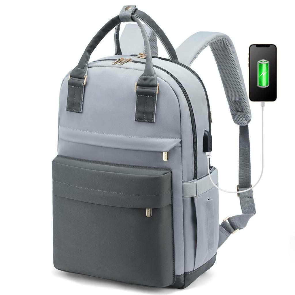Women's Large Capacity USB Laptop Backpack - Fashionable Travel & School Bag