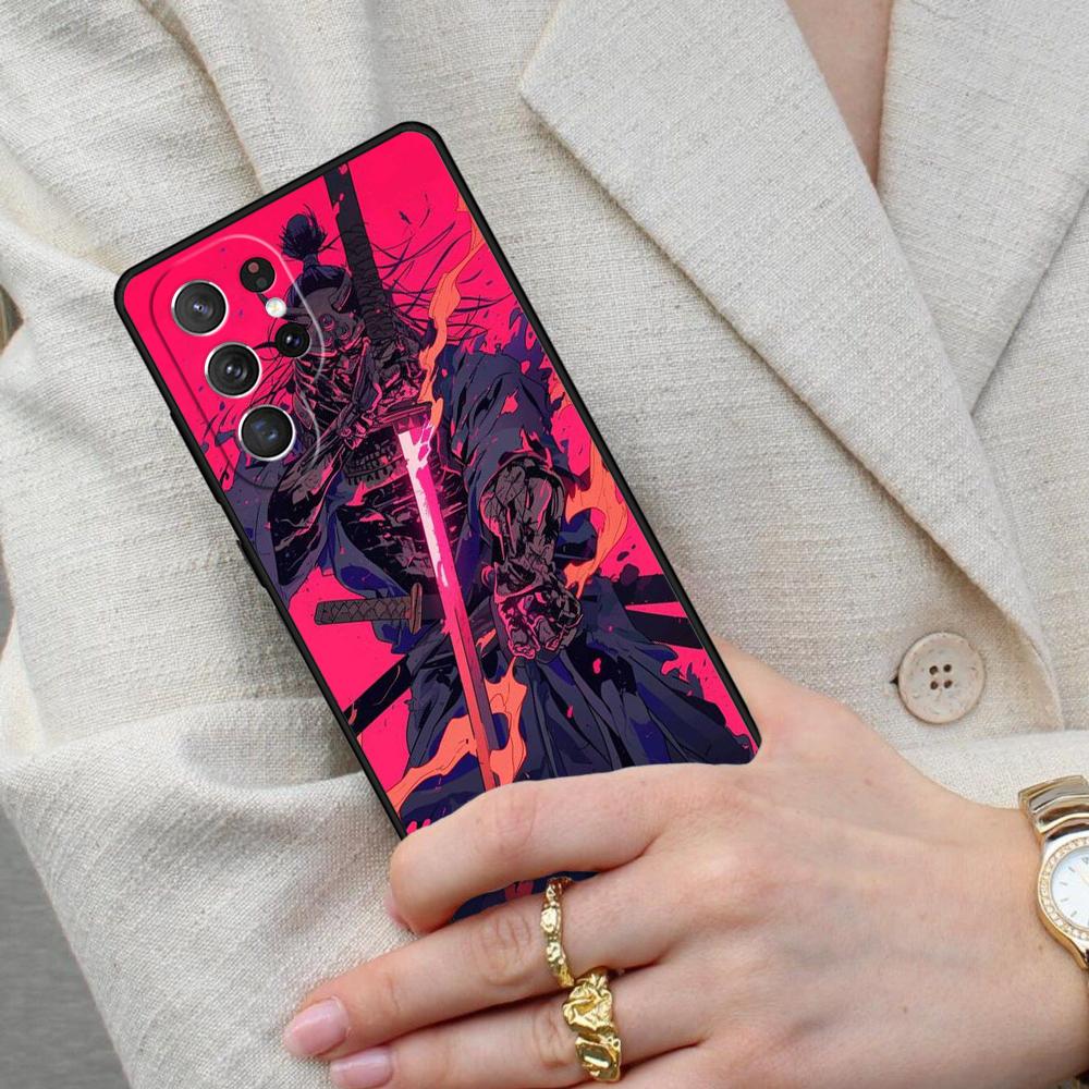 Samurai Oni Mask Cell Phone Case for Samsung Galaxy S26 Ultra S25 S24 S23 S22 S21 S20 Note10 Cover