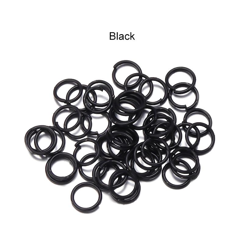 

50-200pcs/Lot 3-20mm Open Single Loops Jump Rings Split Rings For Jewelry Finding Making DIY Accessories Connectors Supplies 3mmX200PCS чёрный