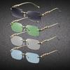 4 Pairs of Square Fashion Glasses Unisex Metal Frame with Decorative Lenses Suitable for Both Casual and Formal Wear