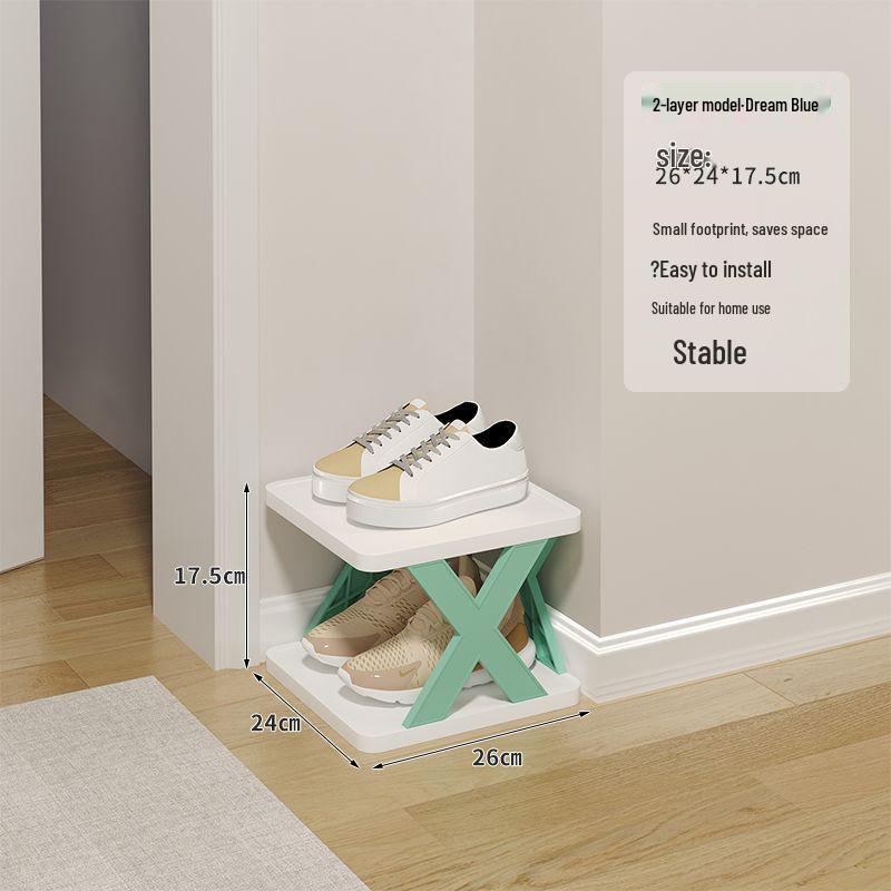 Compact Lightweight Shoe Rack: Space-Saving, Removable Storage for Dorms & Indoor Use