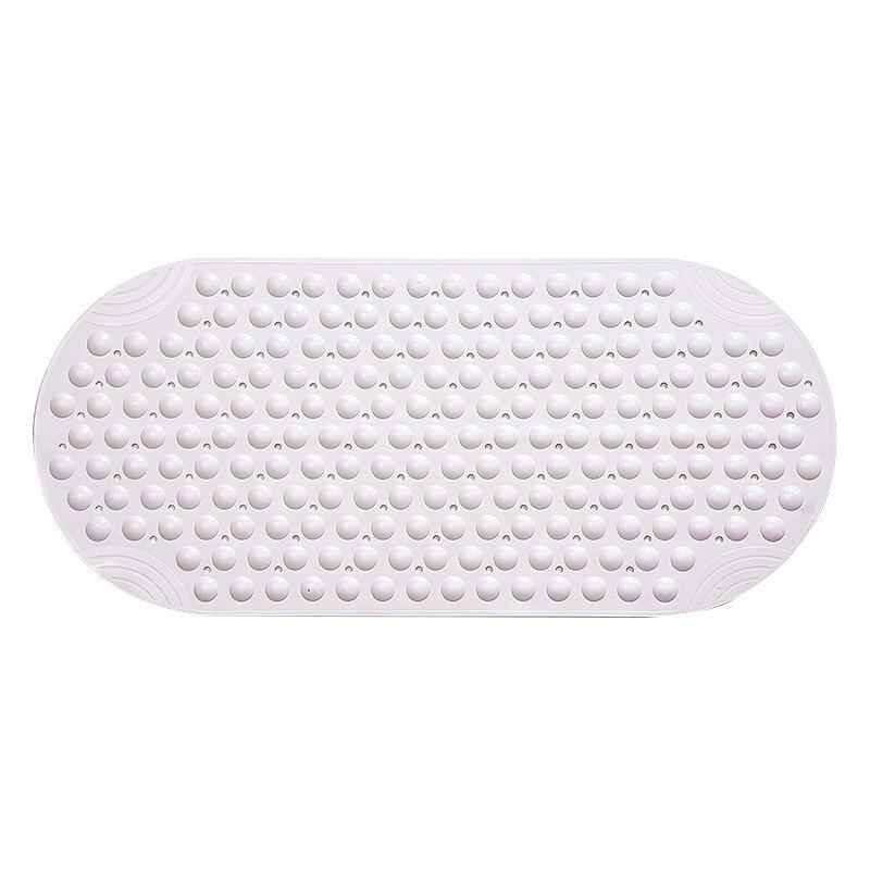 88 * 40cm Elliptical Bathtub Anti Slip Pad Long Bathroom Bubble Massage Curved Foot Mat Suitable for The Elderly Children Suction Cup Bath Pads