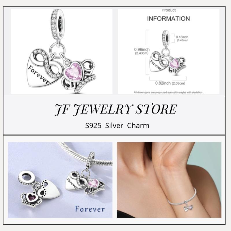 copper Charm Compatible With Bracelets Do It Yourself Jewellery Making Pink Zircon Authentic Red Blue Charm Bead Charms Ideal For Women Wedding Birthd