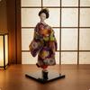 Japanische Geisha-Puppe Details Traditionelle Figur Handgefertigte Seidenstatue für