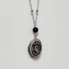Witchcraft Retro Oval Pendant Necklace Featuring Ravens And Moon For Female Fashion