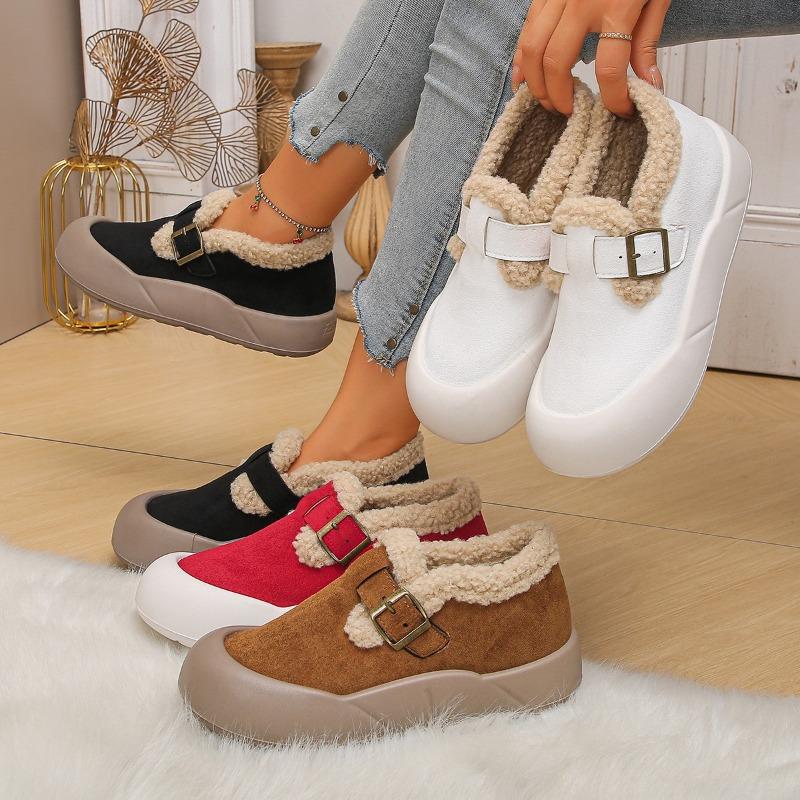 Winter Velvet Non-slip Thickened Warm Cotton Shoes New Snow Short Boots Fashionable Versatile Outdoor Women's Cotton Shoes