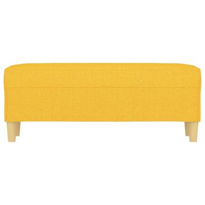 Yellow Fabric Bench 100 X 35 X 41 Cm
