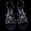 Retro ethnic style rivet open-toed flat-heeled sandals 2025 summer new European and American fashion Roman vacation shoes women