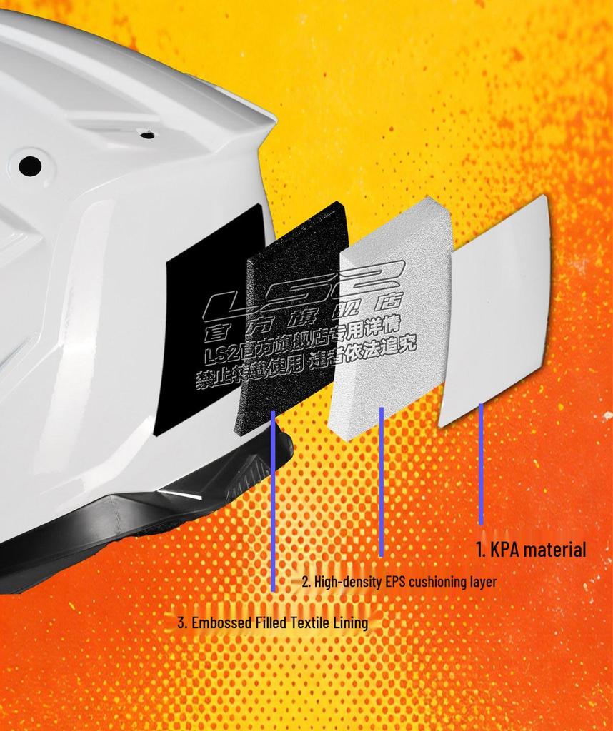 LS2 FF818 Dual Visor Full Face Motorcycle Helmet with Anti-Fog and Large Spoiler for Men & Women, All-Season, Racing Design.
