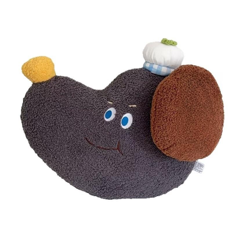 Adorable Head Dog Shape Pillow With Pp Cotton Filling For Couch Decor And Travel