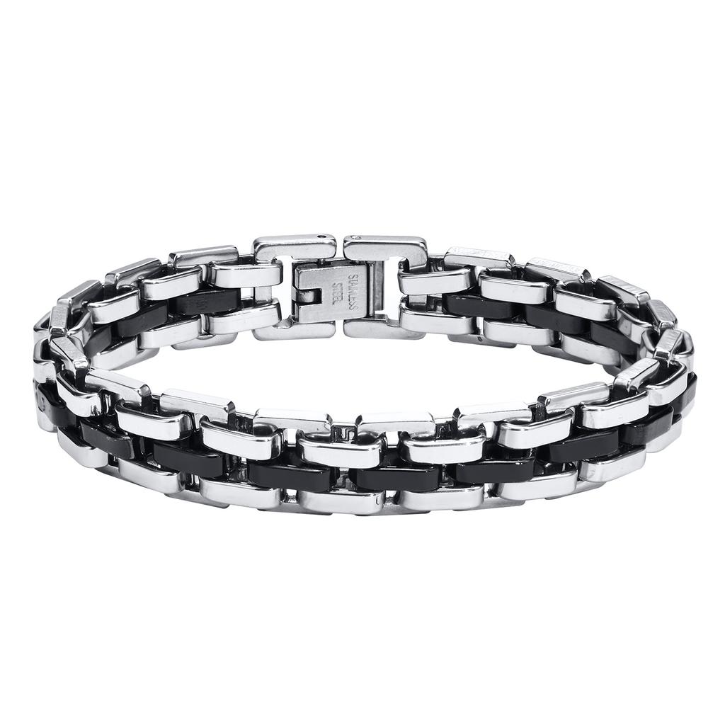 Gents Bracelet For Men ,Two Tone Stainless Steel Bracelet ,Men Jewelry