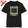 Computer Scientist and Programmer Tshirt in Retro Style In My Code I Trust with Unique Python Code Design Summer Cotton Tops