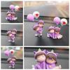 Purple Pajamas Couple Car Ornaments Kiss Balloon Doll Auto Center Console Figure  Auto Decoration