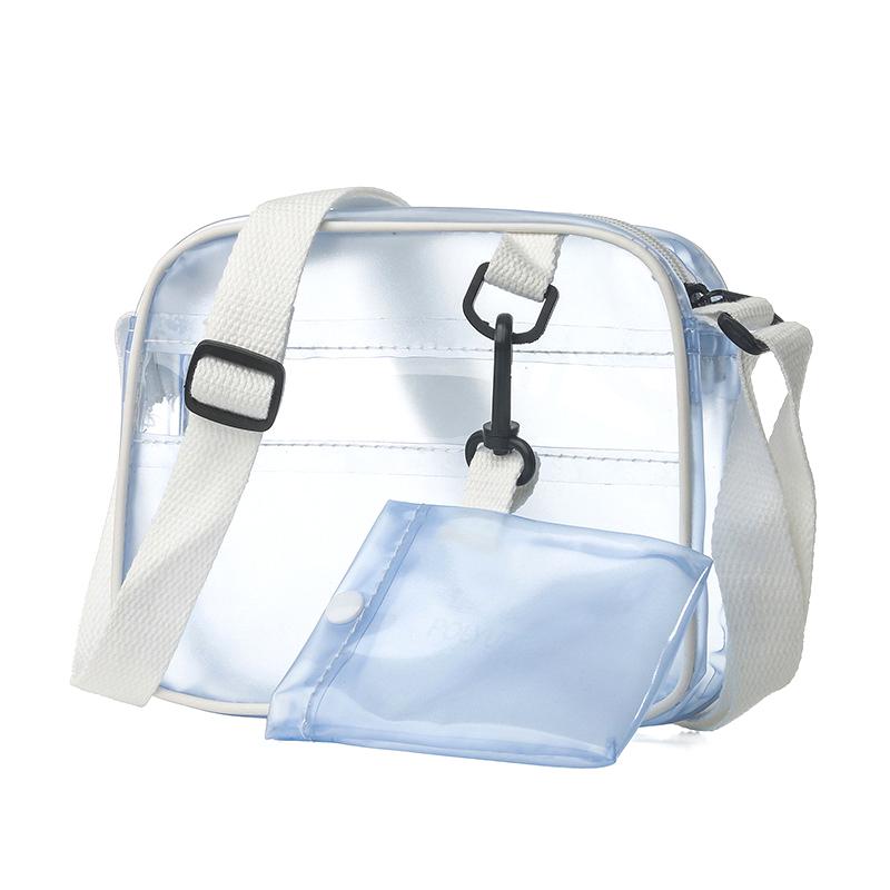 Casual Pvc Transparent Clear Women Mini Crossbody Bags Shoulder Bag Handbag Jelly Small Phone Bags With Card Holder