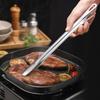 Stainless Korean BBQ Tongs with Long Handle, Large Grilling Tongs for Kitchen Barbecue Steak and Food