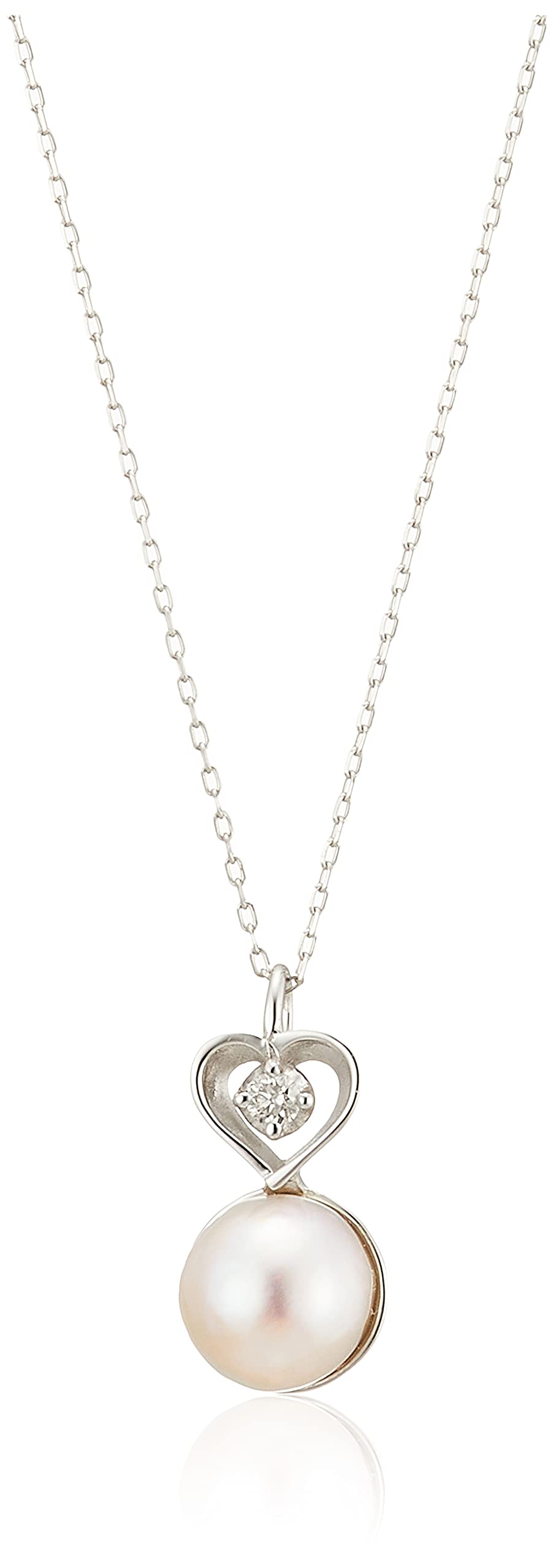 

Bloom June Birthstone K10 White Gold Akoya Pearl Heart Necklace (0452-4892-0019-0000)