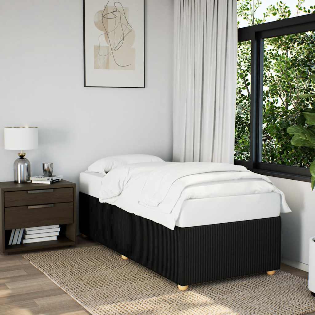 Bed Frame Black Fabric