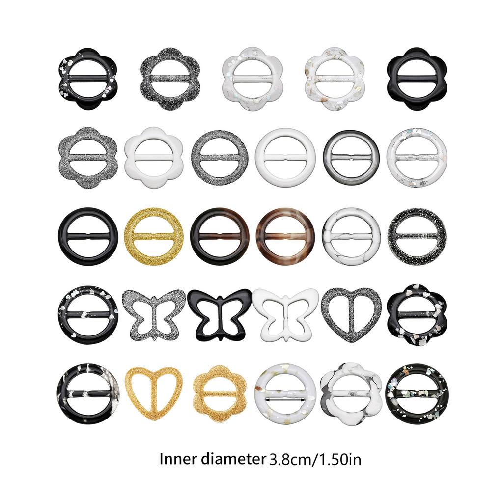 Fashionable Resin Belt Buckle for Men and Women T-shirt Corner Knotted Button