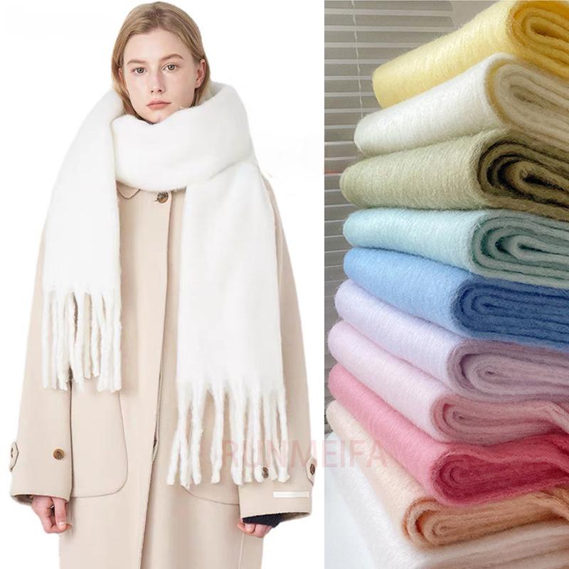 

Роскошный яркий однотонный женский шарф Caere, зимняя шаль, накидка Bana Paina с кисточками, женский платок, толстое одеяло