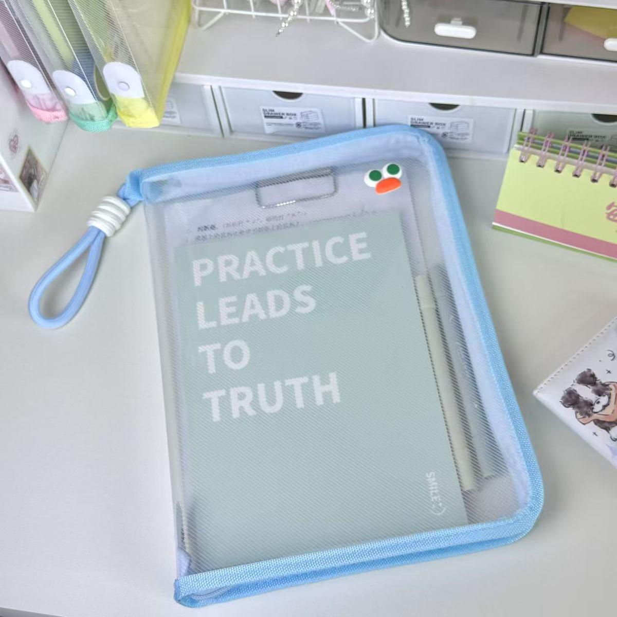 

Colorful A4 File Bag: Durable, Large Capacity, Multi-Purpose Transparent Storage for Papers and Textbooks