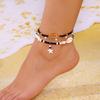 Bohemia Shell Anklet For Women Colorful Rice Beads Handmade Braided Rope Bracelet On Leg Beach Barefoot Sandal Leg Chain Jewelry