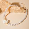 Bohemian Vintage Baroque Imitation Pearl Necklaces for Women Ladies Beach Vacation Style Conch Pendant Necklaces Jewelry Gifts