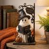 Vintage Halloween Pumpkin Ghost Figurine 2D Flat Halloween Wooden Sign  Home Decor