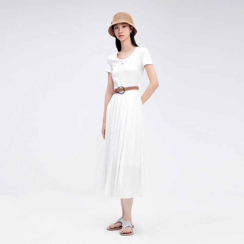 Elegant French Slim-Fit Short Sleeve Midi Dress M