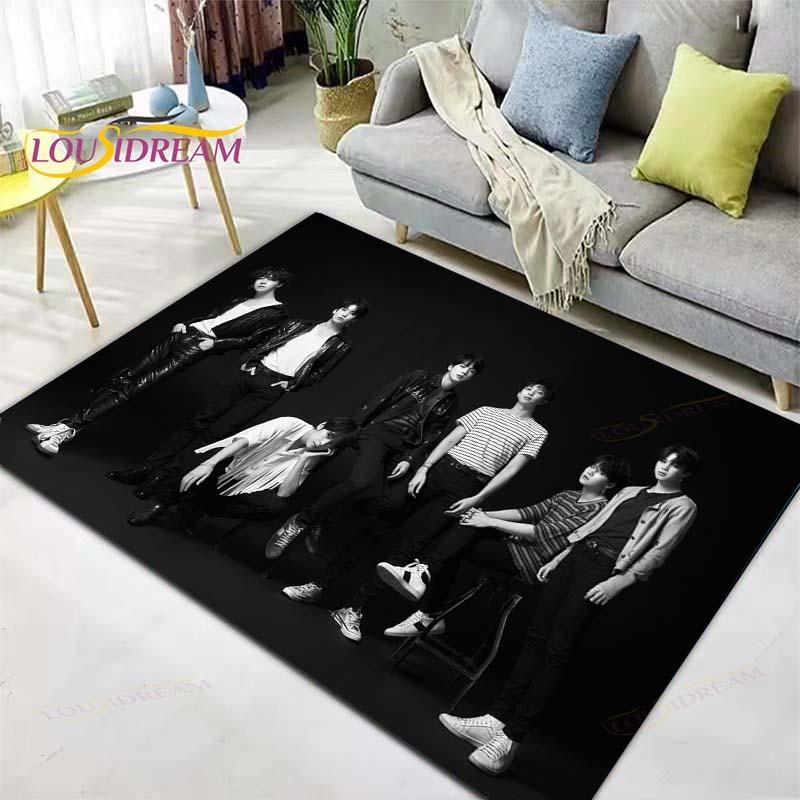 Kpop Bangtan Boys BTS Carpet Rug Kids Carpets Living Room Tea Table Mats Bedroom Rug Washable Floor Mats Household Area Mat