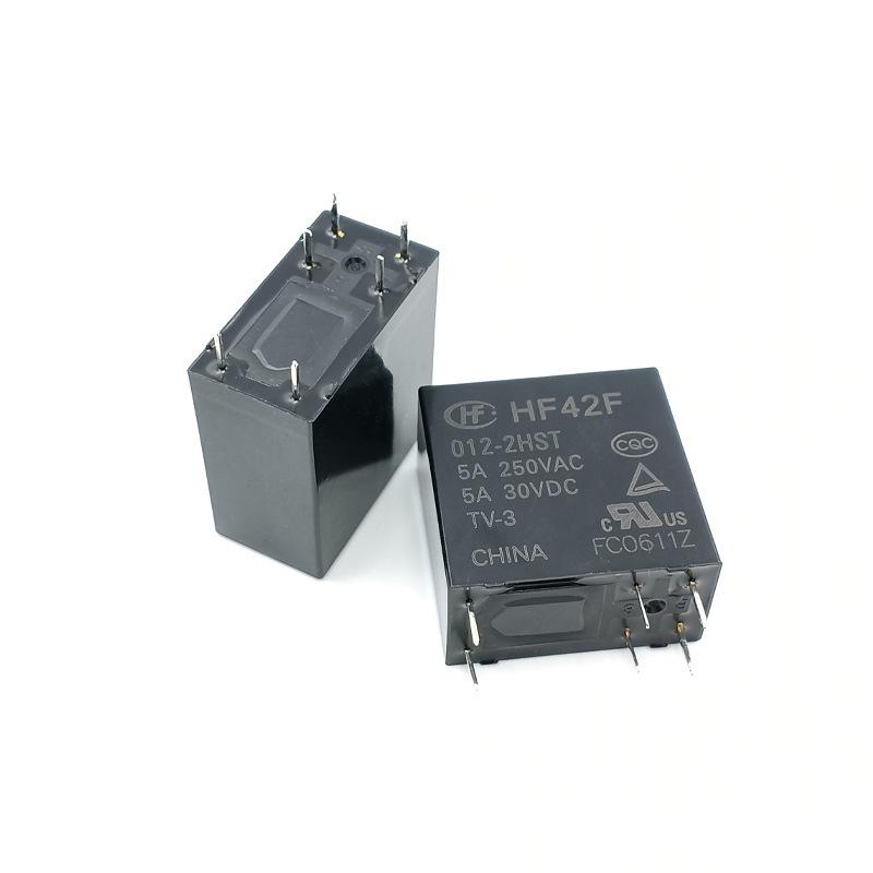 In-Stock Hongfa Relay HF42F-012-2HST, 5VDC/24VDC, 6-Pin, 5A, Two Normally Open Sets