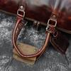 Bolsa de Viagem Masculina de Grande Capacidade em Couro Genuíno – Estilo Europeu e Americano, Couro Bovino de Camada Superior, Bolsa de Mão Casual para Fitness
