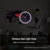 Creative World Map Wall Clock with Lamp & Perpetual Calendar for Living Room Decor
