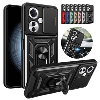 Etui na OPPO Reno11F 5G Etui Przesuwana Ochrona Aparatu Pancerna Wstrząsoodporna Coque na OPPO Reno11 F Reno 11F 11 F 5G Tylna Pokrywa
